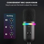 WMT USB Condenser Microphone with RGB Lighting