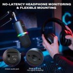 WMT USB Condenser Microphone with RGB Lighting