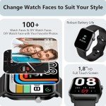 1.85" Smartwatch Fitness Tracker with Heart Rate Monitor