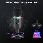 WMT USB Condenser Microphone with RGB Lighting