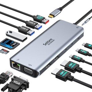 Selore 14-in-1 USB-C Docking Station for Laptops