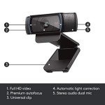 Logitech C920 HD Pro 1080p Webcam - Black