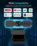 NBPOWER Streaming Webcam with Microphone and RGB Light