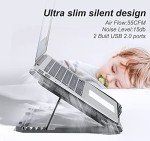 KYOLLY Laptop Cooling Pad with 5 Fans and LEDs