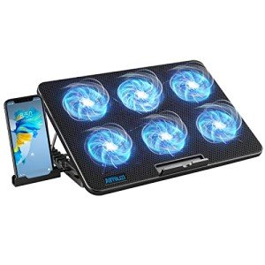 Gaming Laptop Cooling Pad with 6 Quiet Fans