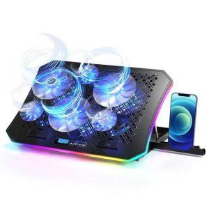 KeiBn RGB Laptop Cooler with 6 Fans