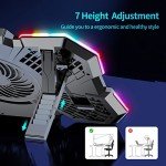 Gaming Laptop Cooling Pad with LED Lights & Fans