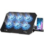 AICHESON 6-Fan Laptop Cooling Pad with USB Ports