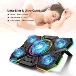 Gaming Laptop Cooling Pad with LED Lights & Fans