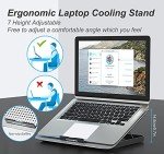 Aluminum Laptop Cooling Pad with Adjustable Heights