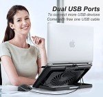 Aluminum Laptop Cooling Pad with Adjustable Heights