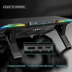 Gaming Laptop Cooling Pad with LED Lights & Fans