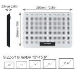 Aluminum Laptop Cooling Pad with Adjustable Heights