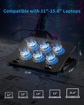 AICHESON 6-Fan Laptop Cooling Pad with USB Ports