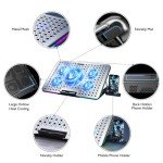 LIANGSTAR RGB Laptop Cooler with 5 Quiet Fans