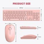 Pink Wireless Keyboard and Mouse Combo Set