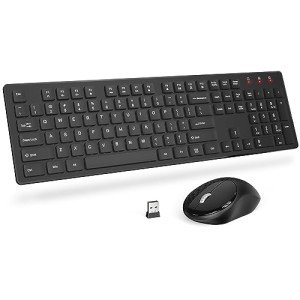 Trueque Full Size Wireless Keyboard and Mouse Combo
