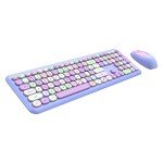 Cute Retro 2.4GHz Wireless Keyboard Mouse Set