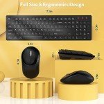 Trueque Full Size Wireless Keyboard and Mouse Combo