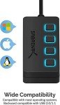 SABRENT 4-Port USB 2.0 Hub with Power Switches