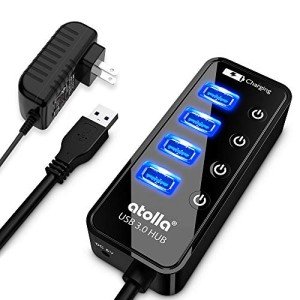 Atolla 4-Port USB 3.0 Hub with Smart Charging