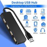 4-Port USB Hub and Splitter Adapter