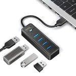 iDsonix 4-Port USB 3.0 Hub for Laptop