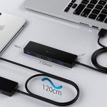 Aceele 4-Port USB 3.0 Hub with 4ft Cable