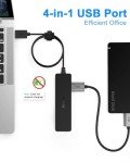 Aceele 4-Port USB 3.0 Hub with 4ft Cable