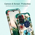 Galaxy A13 5G Heavy Duty Protective Case - Teal Flowers
