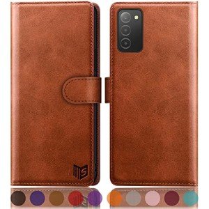 Samsung Galaxy A03S RFID Wallet Case - Light Brown
