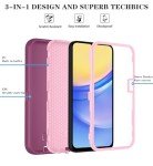 Qinmay 3-Layer Shockproof Case for Galaxy A15