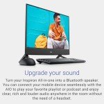 Dell Inspiron 5415 All In One Desktop - 23.8-inch FHD (1920x1080) Touchscreen Display, AMD Ryzen 5-7530U Processor, 16GB DDR4 RAM, 1TB SSD, AMD Radeon Graphics, Windows 11 Home, Onsite Service - Black