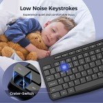 Quiet Multimedia USB Wired Keyboard with Chiclet Keys
