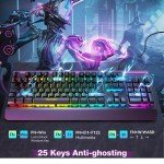 TeckNet RGB Gaming Keyboard with Wrist Rest