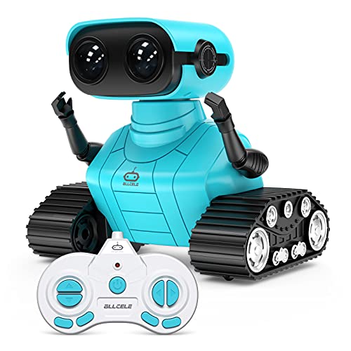 Blue RC Robot Toy with Music & LED Eyes