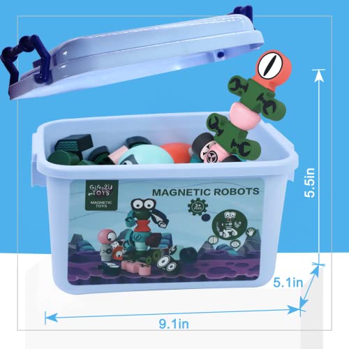 35PCS Magnetic Robots Toy Set for Kids