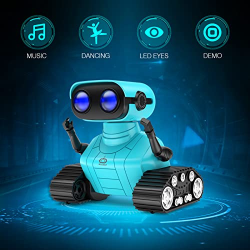 Blue RC Robot Toy with Music & LED Eyes