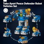 5-in-1 Transforming Robot Trucks - Age 4-8