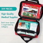 Comprehensive 309-Piece First Aid Kit for All Situations
