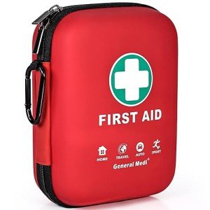 170-Piece General Medi First Aid Kit - Red