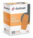 Flexible Adhesive Bandages, Latex Free, 2" x 4