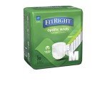 Medline FitRight OptiFit Extra+ Adult Diapers with leak stop guards, Disposable Incontinence Briefs with Tabs, Moderate Absorbency, Medium, 32"-44", 20 Count