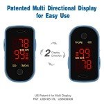 CHOICEMMED Portable Finger Pulse Oximeter - Blue