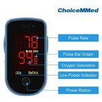 CHOICEMMED Portable Finger Pulse Oximeter - Blue