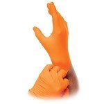 Orange Medium Nitrile Exam Gloves, 100-Count