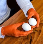 Orange Medium Nitrile Exam Gloves, 100-Count