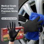 Black Nitrile Disposable Gloves - 50 Pack, Large