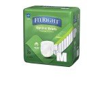 Medline FitRight OptiFit Extra+ Adult Diapers with leak stop guards, Disposable Incontinence Briefs with Tabs, Moderate Absorbency, Medium, 32"-44", 20 Count
