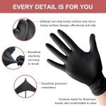 Black Nitrile Disposable Gloves - 50 Pack, Large